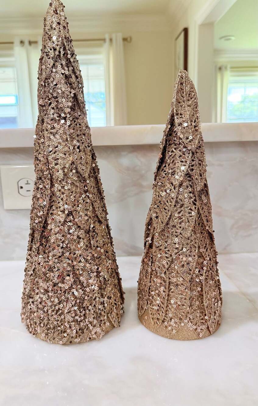 Ashland Holiday Romance Sequin Cone Tree Set